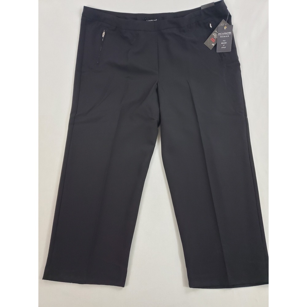 Zac & Rachel women pants NA836 Bond 18 wrinkle free ankle slim black 24W $68
